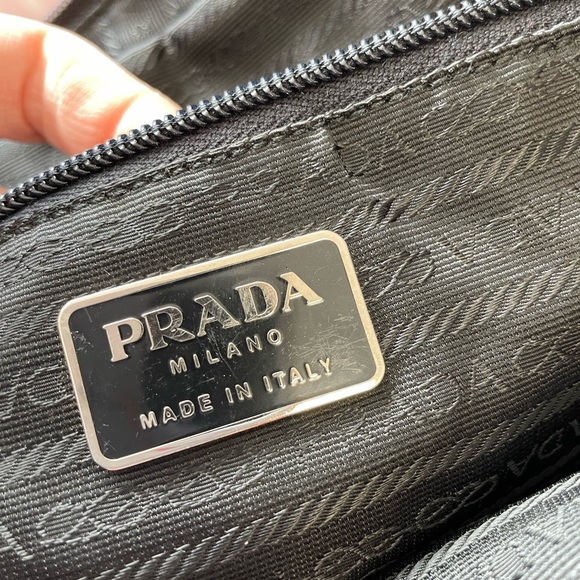 Prada Nylon Vela Nero Small Tote Bag with  Lock Black - Picture 16 of 16